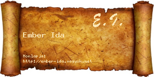 Ember Ida névjegykártya