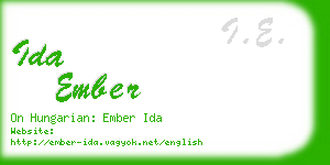 ida ember business card
